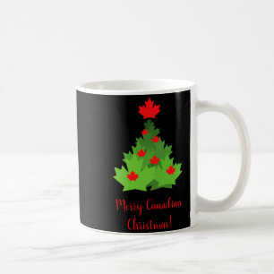 Merry Canadian Maple Leaf Flag Christmas Coffee Mug