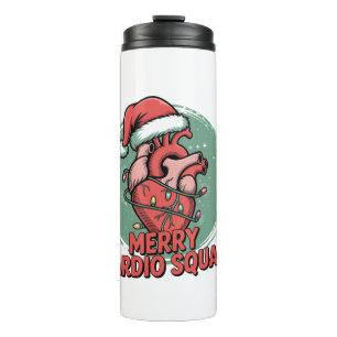 Merry Cardio Squad Cute Anatomical Heart with Chri Thermal Tumbler