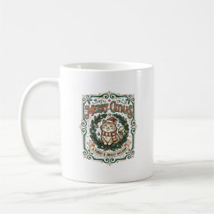 Merry Catmas Cat Christmas Vintage Vector Art Shir Coffee Mug