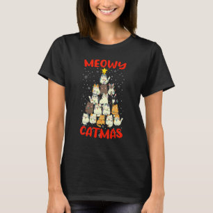 Merry Catmas Cat Mom Cat Dad Christmas Cat 2 T-Shirt