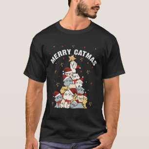 Merry Catmas Cat Mountain Tree Not Ugly T-Shirt