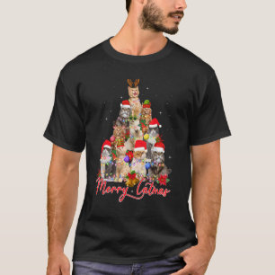 Merry Catmas Cat Mum Cat Dad Christmas Cat 3 T-Shirt