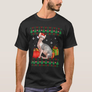 Merry Catmas Cat Ugly Christmas Sphynx Mum Dad T-Shirt