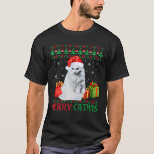 Merry Catmas Cat Ugly Christmas Turkish Angora Mum T-Shirt