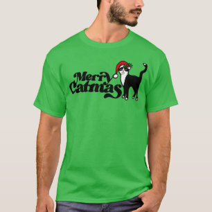 Merry Catmas Christmas kitty cats Meow T-Shirt