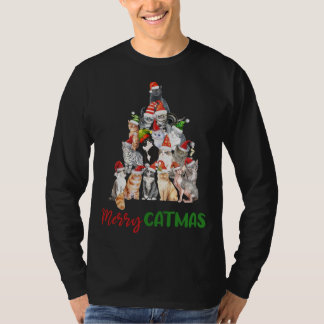 Merry Catmas Christmas Shirt for Cat Lovers Kitty 