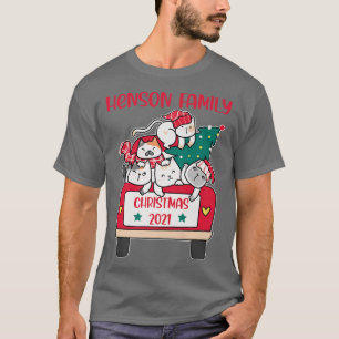 Merry Catmas Christmas truck cat lovers Henson Fam T-Shirt