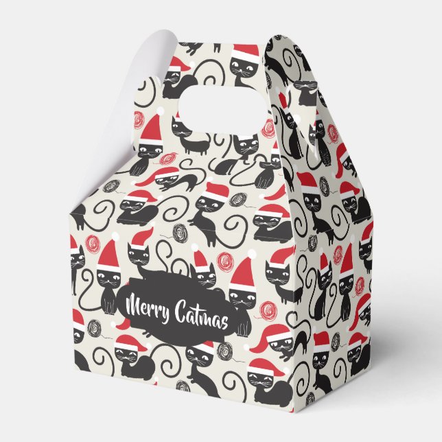 Merry Catmas  Favour Box (Front Side)