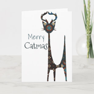 Merry Catmas Folded Greeting Card