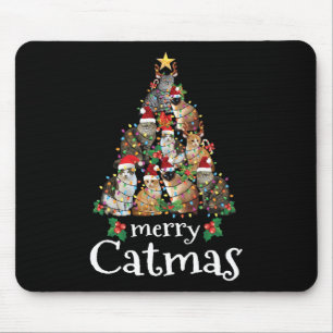 Merry Catmas Fun Cat Mum Cat Dad Christmas Cat  Mouse Pad