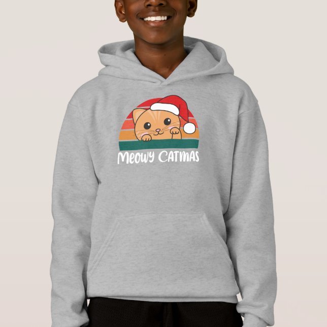 Merry Catmas Funny Cat Christmas Pun (Front)