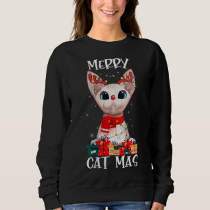 Merry Catmas Funny Cat Owner T shirt, Sphynx Cat X Sweatshirt