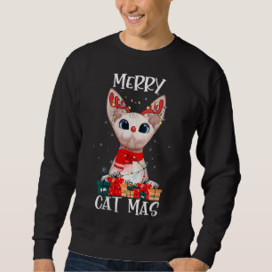 Merry Catmas Funny Cat Owner T shirt, Sphynx Cat X Sweatshirt