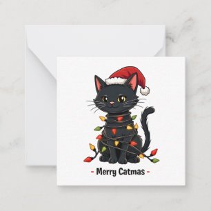 Merry Catmas Funny Christmas Feline Cat Lover Card