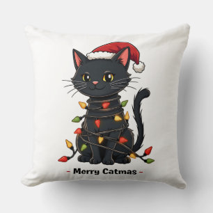 Merry Catmas Funny Christmas Feline Cat Lover Cushion