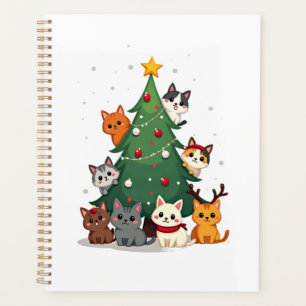 Merry Catmas Funny Christmas Tree, Cats Xmas Meow Planner