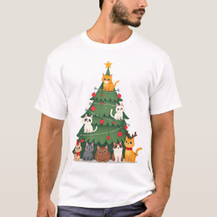 Merry Catmas Funny Christmas Tree, Cats Xmas Meow  T-Shirt