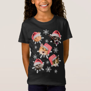 Merry Catmas Santa Hat Kitty Christmas T-Shirt