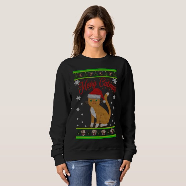 Merry Catmas Sweatshirt (Front Full)