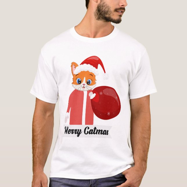 Merry Catmas  T-Shirt (Front)
