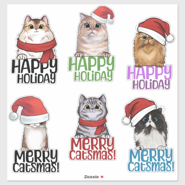 Merry Catsmas Christmas Sticker Sheet (Sheet)
