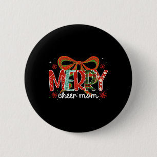 Merry Cheer Mum Christmas Cheerleader Mum Xmas Coq 6 Cm Round Badge