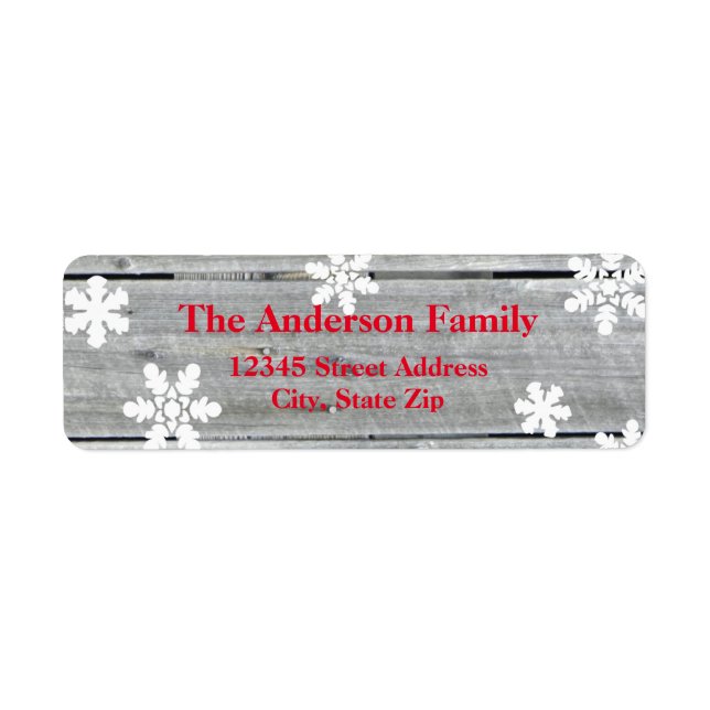 Merry Cheer Old Wood - Return Address Label (Front)