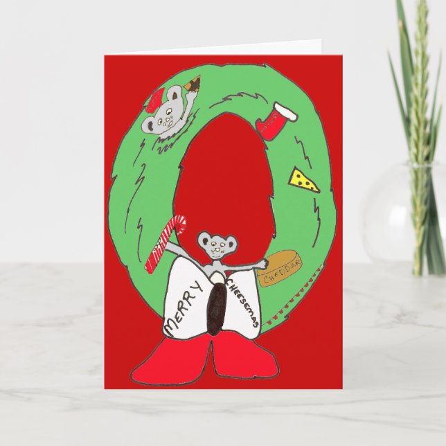 Merry Cheesemas Holiday Card (Front)
