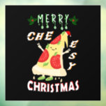 Merry Cheesy Christmas Xmas Santa Pizza Christmas<br><div class="desc">Merry Cheesy Christmas Xmas Santa Pizza Christmas. Best gifts for Christmas T-shirts, Halloween Festival iPhone Case, Jesus Day Sweatshirt, Santa Claus Tapestry, Xmas Tote Bags, National Pizza Day Mug, National Cheese Pizza Day Hoodies, National Sausage Pizza Day Blanket, Birthday Wall Arts, Anniversary T-shirts, and Birthday T-shirts. Window Cling, Size: 5.00"...</div>