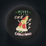 Merry Cheesy Christmas Xmas Santa Pizza Christmas Paper Plate<br><div class="desc">Merry Cheesy Christmas Xmas Santa Pizza Christmas. Best gifts for Christmas T-shirts, Halloween Festival iPhone Case, Jesus Day Sweatshirt, Santa Claus Tapestry, Xmas Tote Bags, National Pizza Day Mug, National Cheese Pizza Day Hoodies, National Sausage Pizza Day Blanket, Birthday Wall Arts, Anniversary T-shirts, and Birthday T-shirts. Paper Plates, 7" Paper...</div>