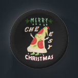 Merry Cheesy Christmas Xmas Santa Pizza Christmas Paper Plate<br><div class="desc">Merry Cheesy Christmas Xmas Santa Pizza Christmas. Best gifts for Christmas T-shirts, Halloween Festival iPhone Case, Jesus Day Sweatshirt, Santa Claus Tapestry, Xmas Tote Bags, National Pizza Day Mug, National Cheese Pizza Day Hoodies, National Sausage Pizza Day Blanket, Birthday Wall Arts, Anniversary T-shirts, and Birthday T-shirts. Paper Plates, 7" Paper...</div>