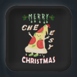 Merry Cheesy Christmas Xmas Santa Pizza Christmas Paper Plate<br><div class="desc">Merry Cheesy Christmas Xmas Santa Pizza Christmas. Best gifts for Christmas T-shirts, Halloween Festival iPhone Case, Jesus Day Sweatshirt, Santa Claus Tapestry, Xmas Tote Bags, National Pizza Day Mug, National Cheese Pizza Day Hoodies, National Sausage Pizza Day Blanket, Birthday Wall Arts, Anniversary T-shirts, and Birthday T-shirts. Paper Plates, 9" Square...</div>