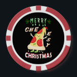 Merry Cheesy Christmas Xmas Santa Pizza Christmas Poker Chips<br><div class="desc">Merry Cheesy Christmas Xmas Santa Pizza Christmas. Best gifts for Christmas T-shirts, Halloween Festival iPhone Case, Jesus Day Sweatshirt, Santa Claus Tapestry, Xmas Tote Bags, National Pizza Day Mug, National Cheese Pizza Day Hoodies, National Sausage Pizza Day Blanket, Birthday Wall Arts, Anniversary T-shirts, and Birthday T-shirts. Composite Poker Chips, Red...</div>