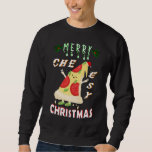 Merry Cheesy Christmas Xmas Santa Pizza Christmas Sweatshirt<br><div class="desc">Merry Cheesy Christmas Xmas Santa Pizza Christmas. Best gifts for Christmas T-shirts, Halloween Festival iPhone Case, Jesus Day Sweatshirt, Santa Claus Tapestry, Xmas Tote Bags, National Pizza Day Mug, National Cheese Pizza Day Hoodies, National Sausage Pizza Day Blanket, Birthday Wall Arts, Anniversary T-shirts, and Birthday T-shirts. Men's Basic Sweatshirt. The...</div>