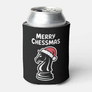 Merry Chessmas Christmas Chess Xmas Santa Hat Can Cooler