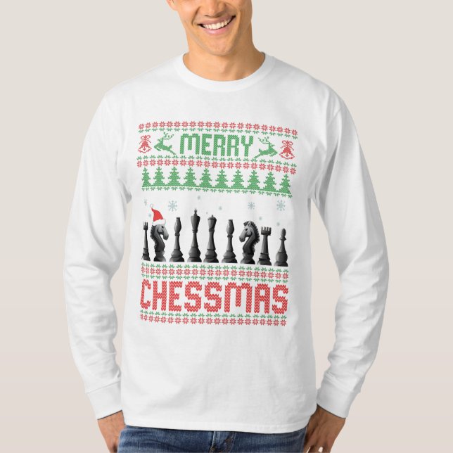 Merry Chessmas Funny Chess christmas Ugly Sweater (Front)