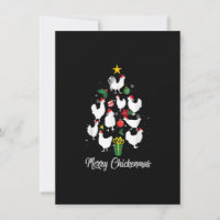 Merry Chickenmas Chicken Christmas Tree Funny Xmas