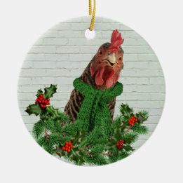 Merry Chickmas Ceramic Tree Decoration