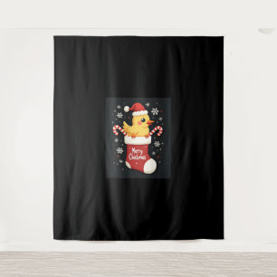 Merry Chickmas Chicken Tapestry