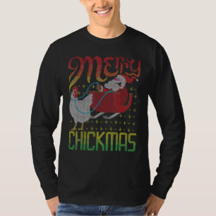 Merry Chickmas Chicken Ugly Christmas Sweater Poul
