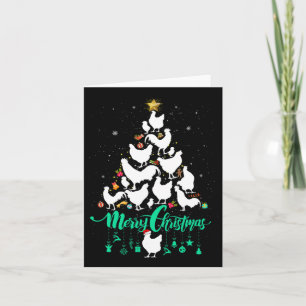 Merry Chickmas Christmas Chicken Tree Fun Card