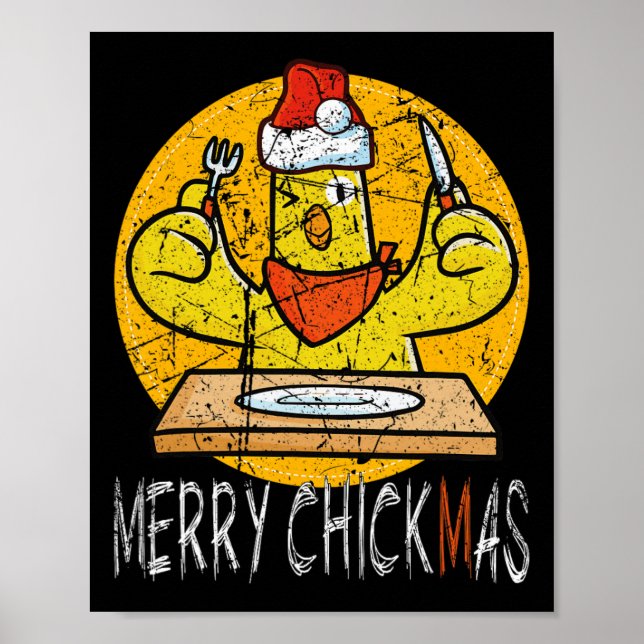 Merry Chickmas Christmas  Poster (Front)
