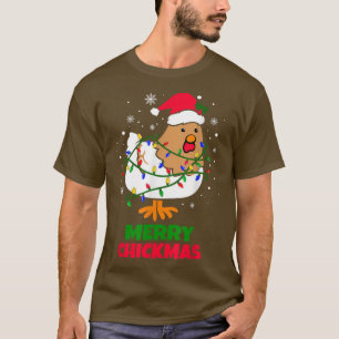 Merry Chickmas funny Santa hat mas Christmas chick T-Shirt