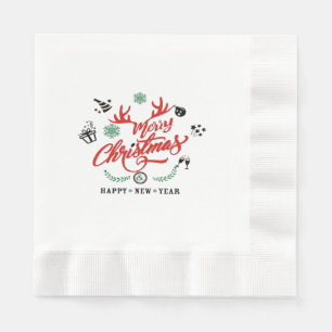 Merry Chirstmas Happy New Year  Napkin