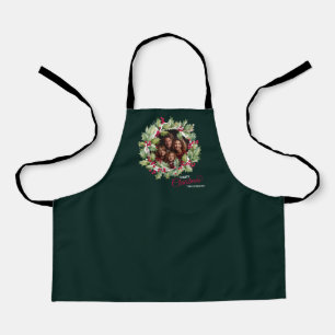Merry Chistmas Editable Photo Family Apron