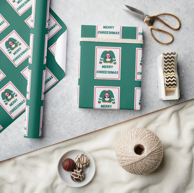 Merry Chreeshmas Penguin Sweater   Wrapping Paper (Crafts)