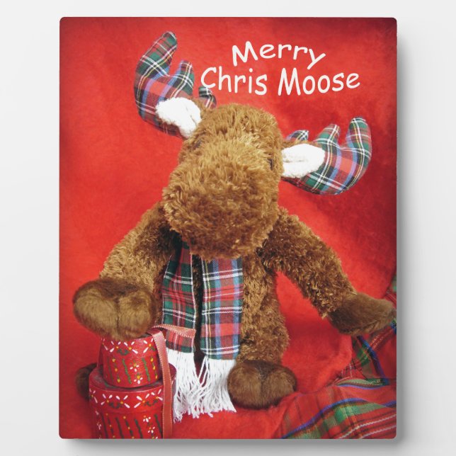 Merry Chris Moose Plaque (Front)