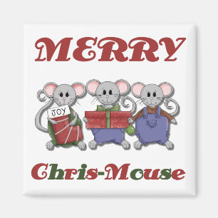 Merry Chris-Mouse Tshirts and Gifts Magnet