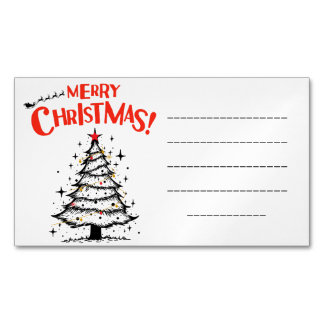 merry chrismas in u magnetic business card