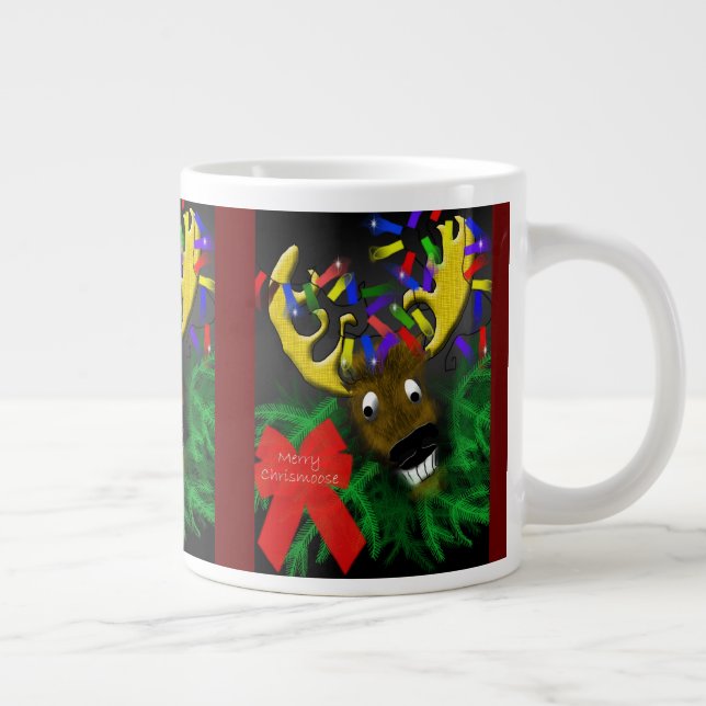 Merry Chrismoose Jumbo Coffee Mug (Right)